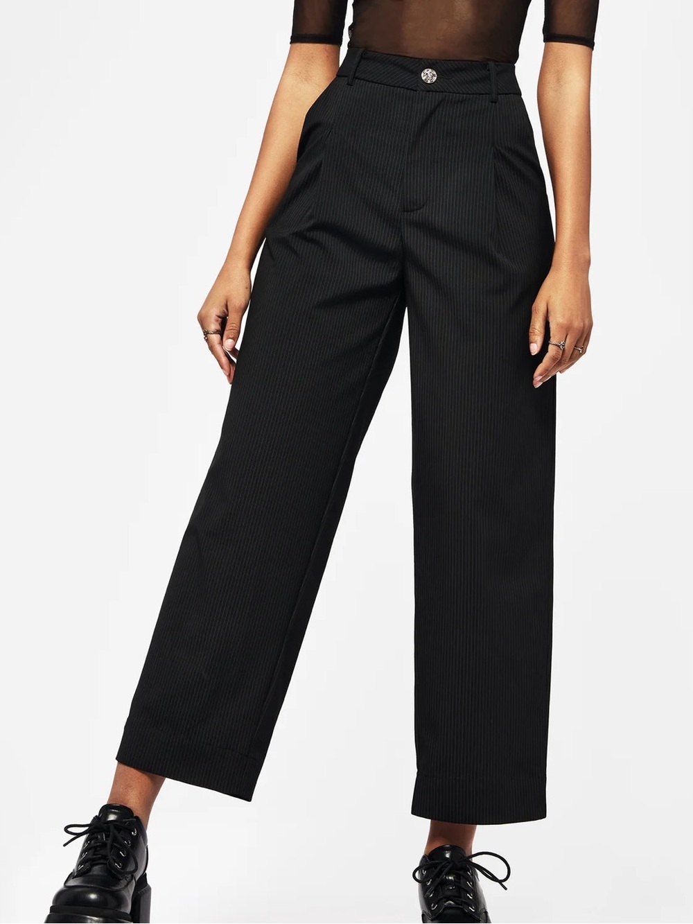 Disturbia Pinstripe Tailored Balloon Trousers